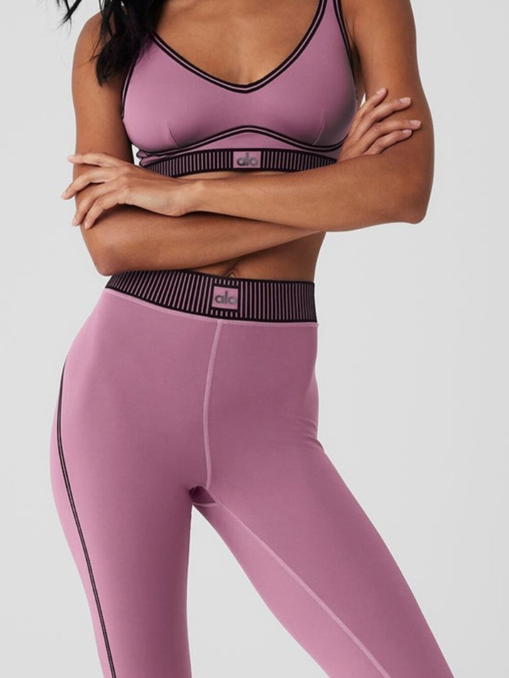 ALO Yoga Pink Leggings and bra set